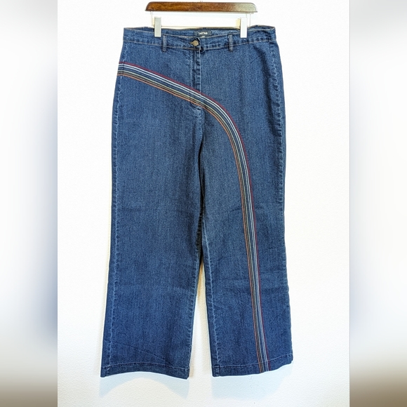 Modcloth Rainbow Wide Leg Jeans - Picture 3 of 6